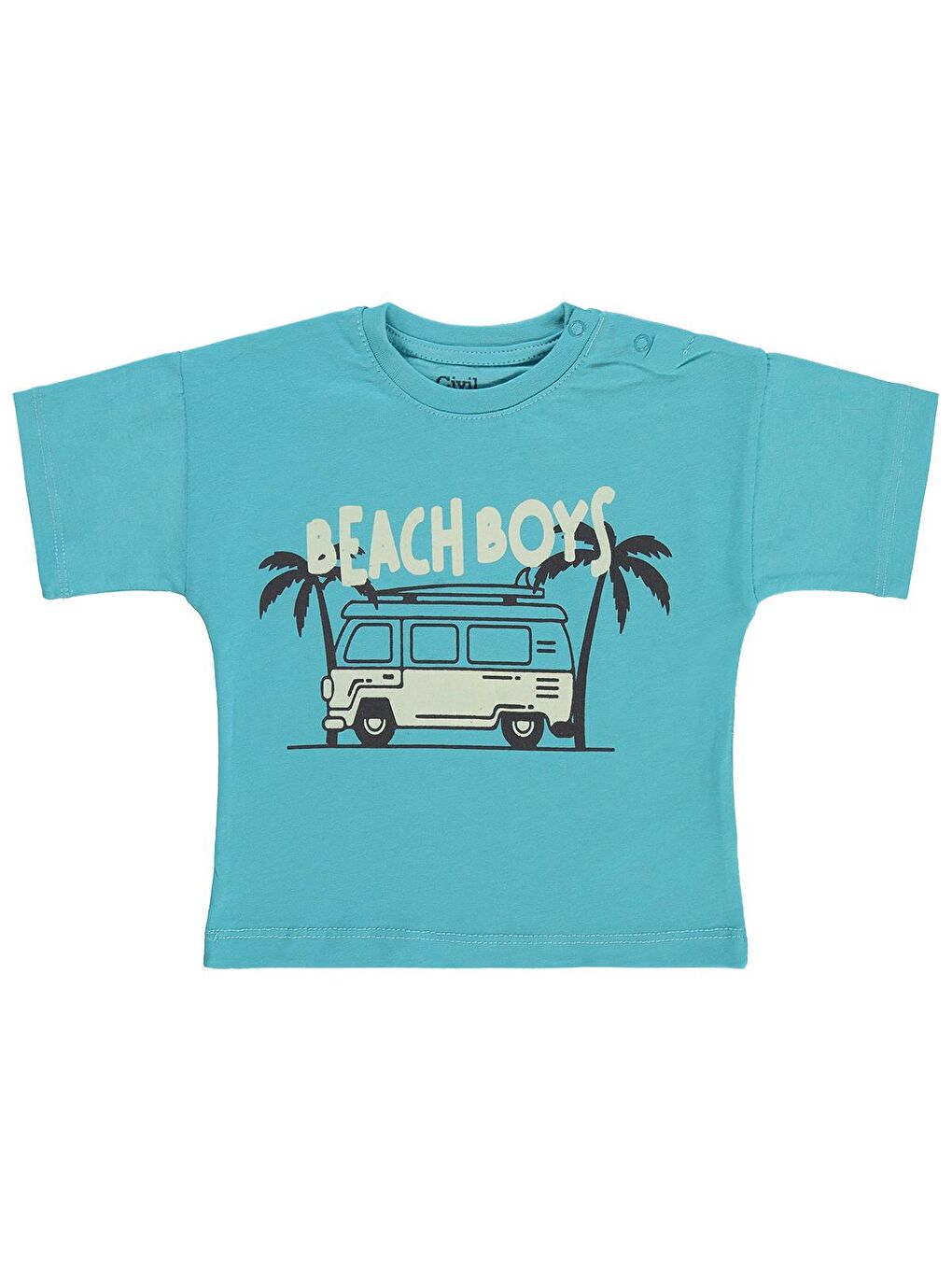 Petrol Baby Beach Boys Baskılı 6-18 Ay Tişört - Yeşil