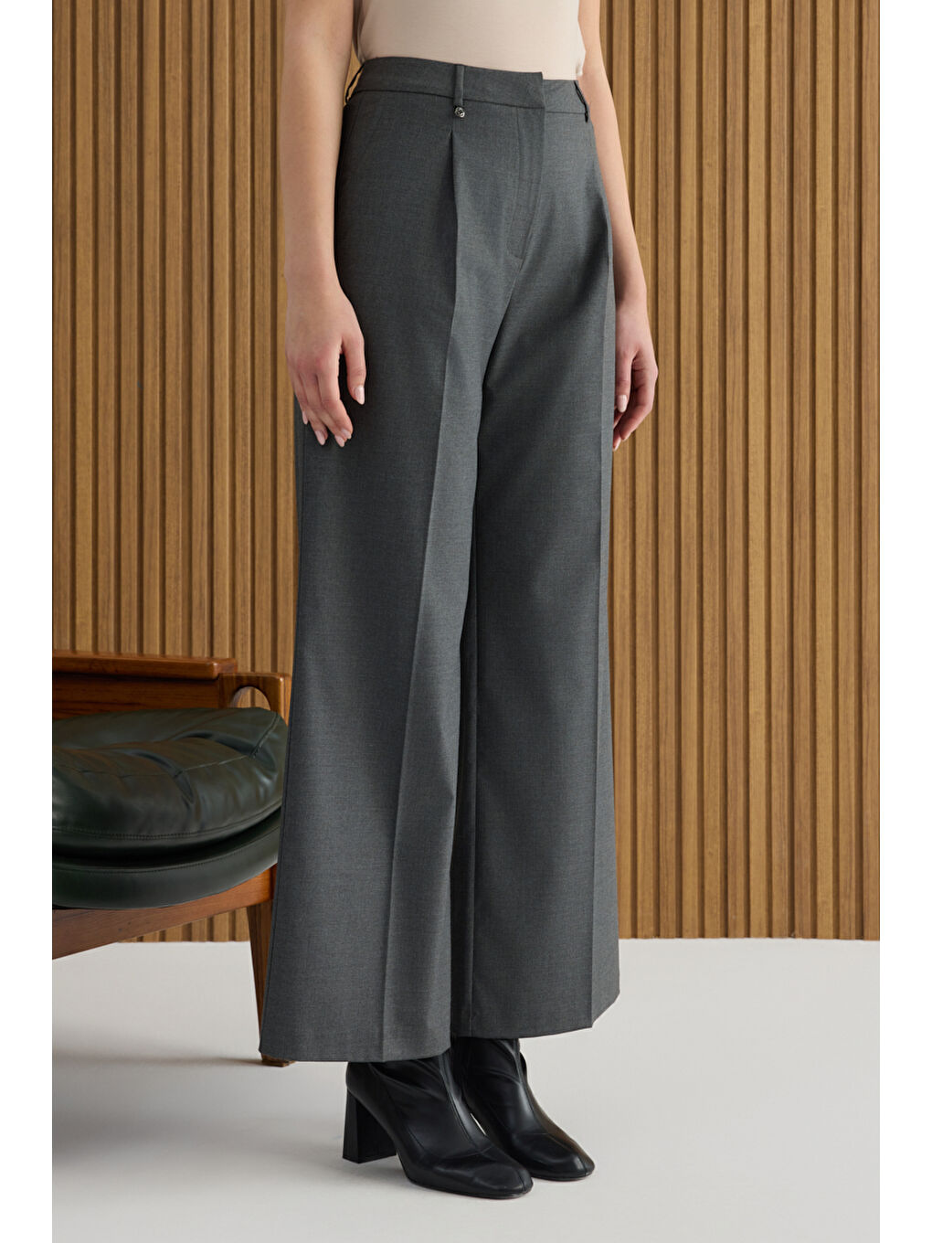 Antrasit Dokuma Pantolon-4