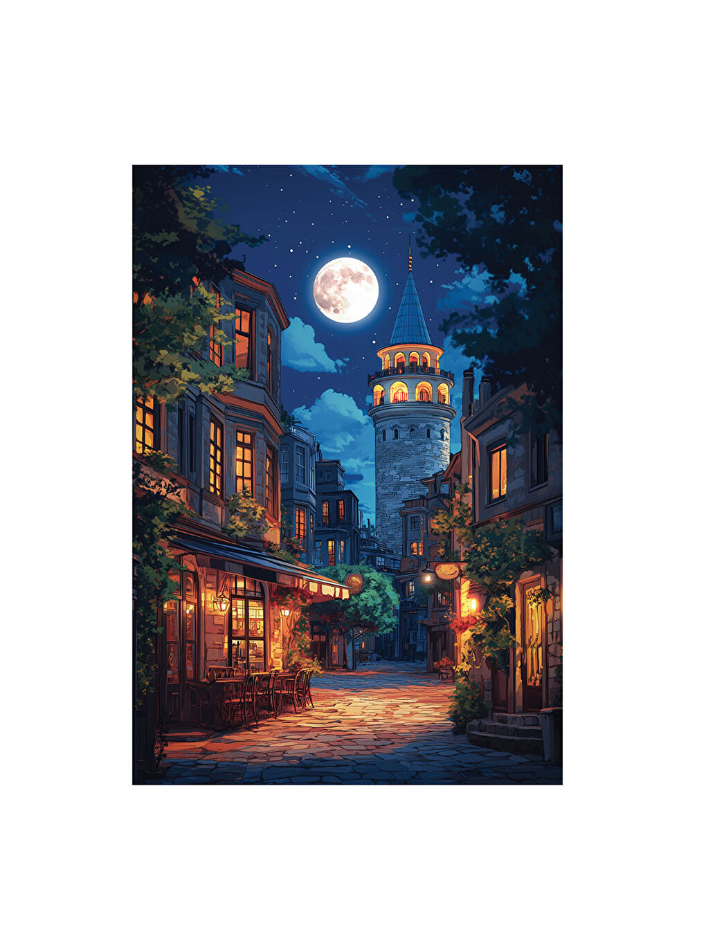 Puzzle 500 Parça Dolunayda Galata 3643-1