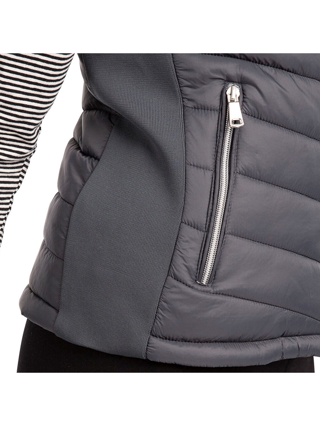 Siyah Elanora - Padded Gilet Kadın Sarı Yelek-5