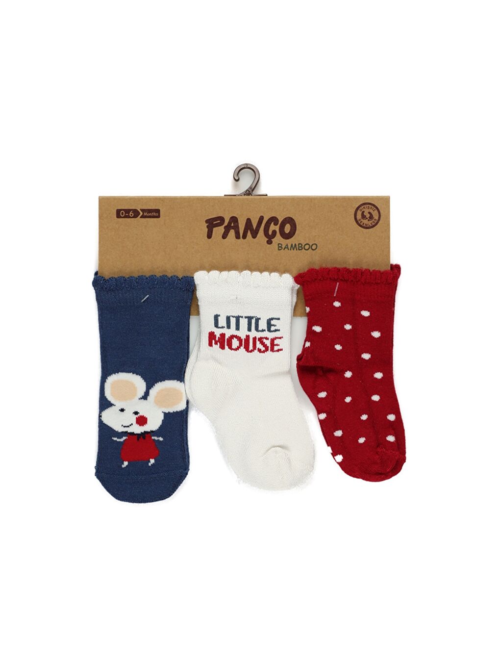 Karışık Kız Çocuk Çok Renkli Bambu Üçlü Soket Çorap-3