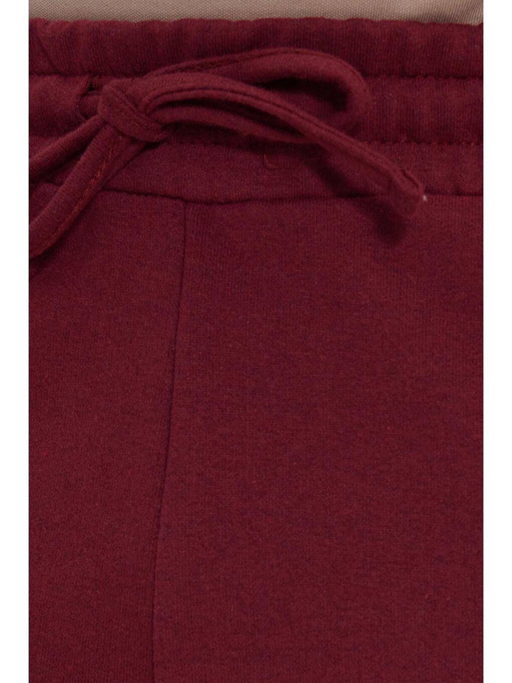 Erkek Regular Fit Klasik Kesim Beli Bağcıklı Jogger Cepli Lastikli Paça Bordo Eşofman Altı-4