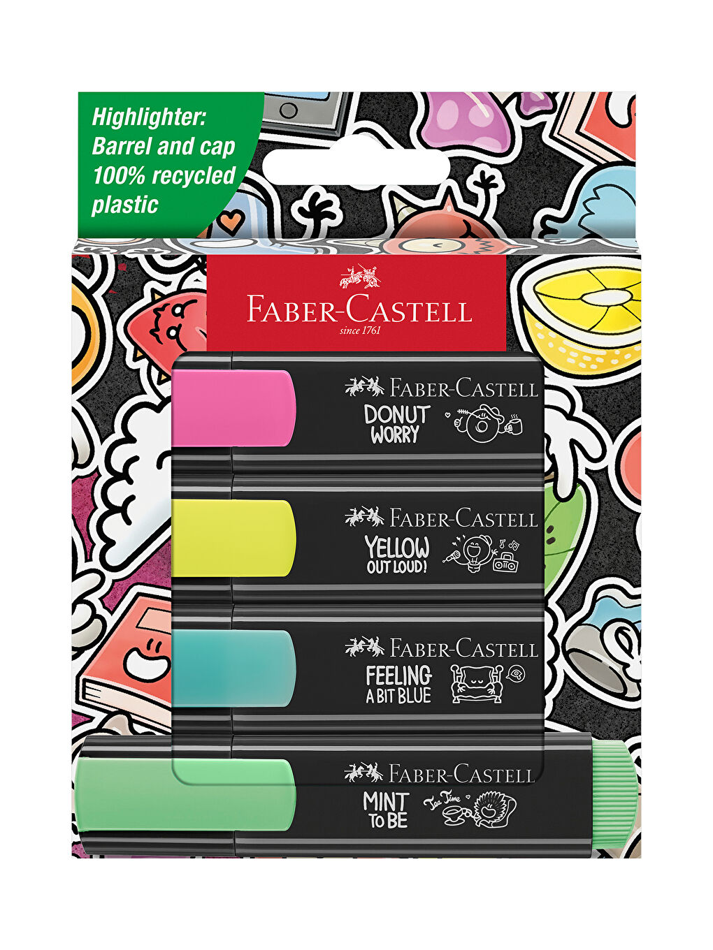 Fosforlu Kalem Seti 4’lü, Şeffaf Gövde, 7 Farklı Renk, Yeniden Doldurulabilir