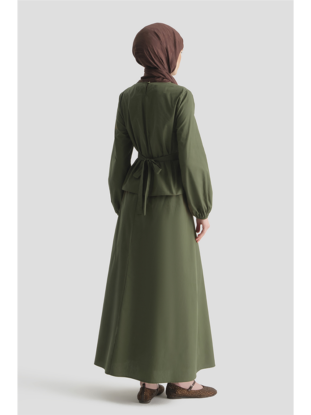 Bağlama Detaylı Takım Haki-4