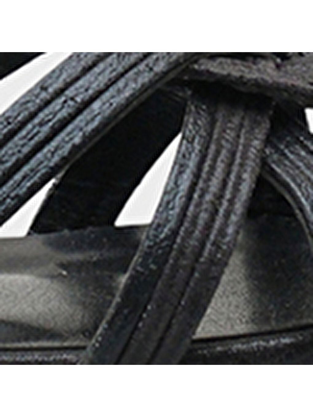 Siyah Gwynne Gladyatör Kısa Topuklu Kadın Babet-6