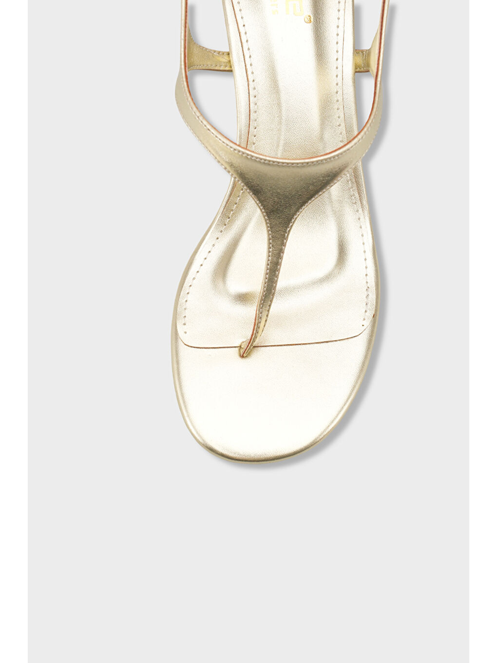 Sarı Corella Yuvarlak Burunlu Parmak Arası Orta Topuklu Kadın Ayakkabı-2