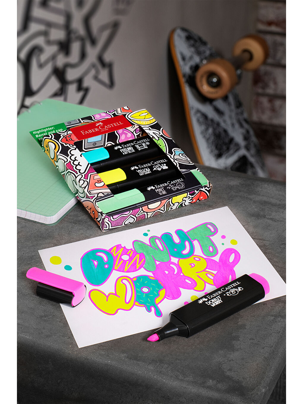 Fosforlu Kalem Seti 4’lü, Şeffaf Gövde, 7 Farklı Renk, Yeniden Doldurulabilir-3