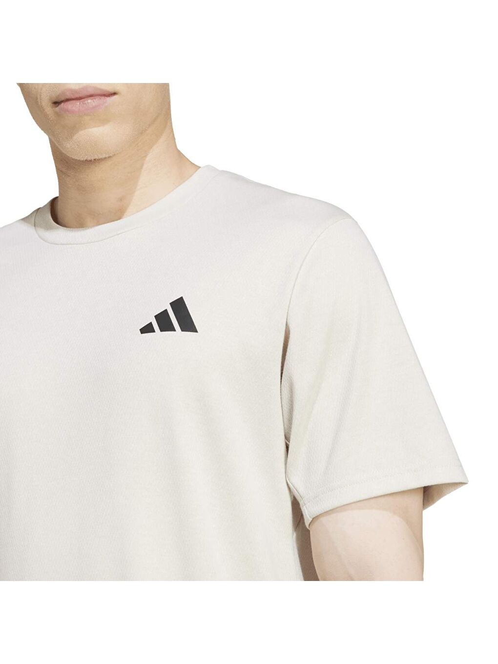 Traing Essentials Fr Nov Erkek Bej Yuvarlak Yaka Tişört-2