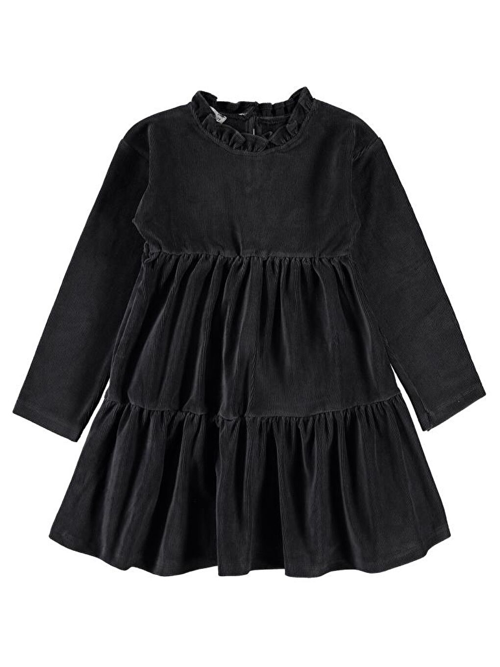 Antrasit Girls Katlı 6-9 Yaş Elbise - Gri 9-10 Yaş
