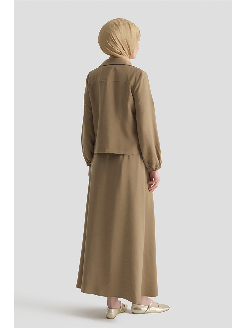 Bej Basic Ceketli Takım Vizon-4