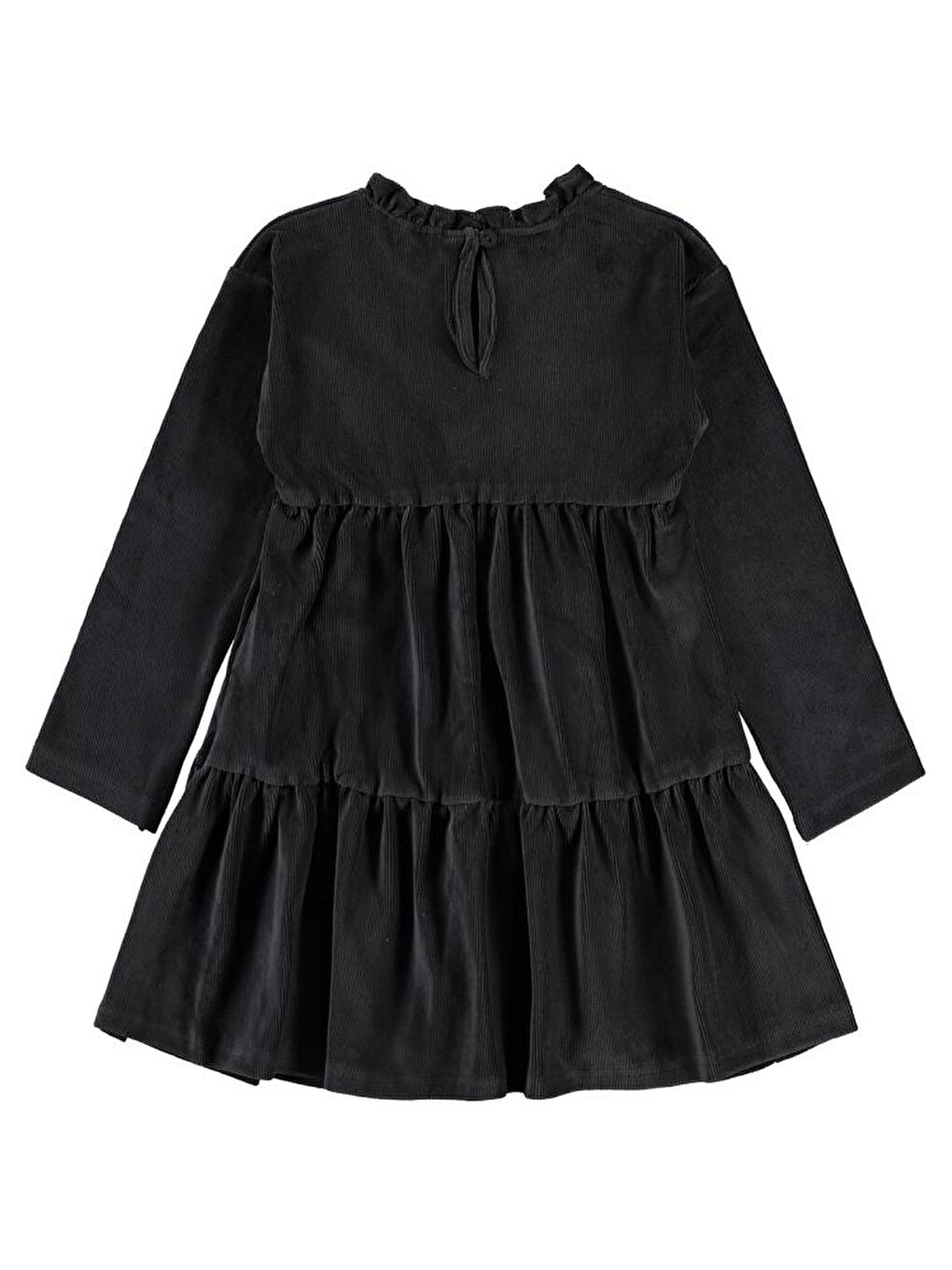 Antrasit Girls Katlı 6-9 Yaş Elbise - Gri 9-10 Yaş-1