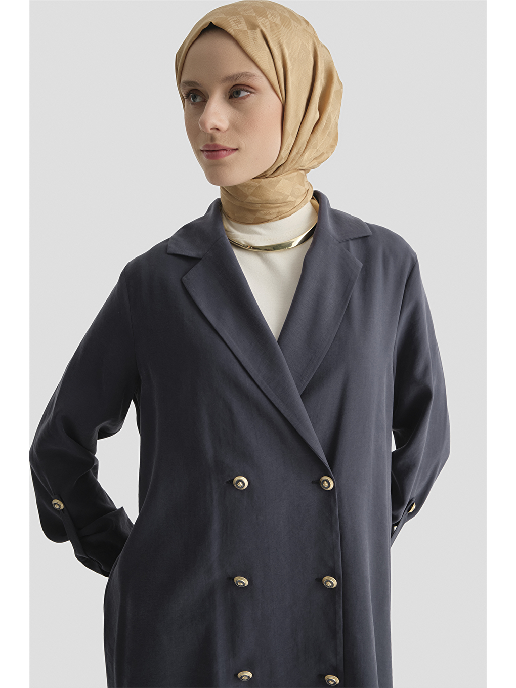 Kupra Ceketli Takım İndigo-1