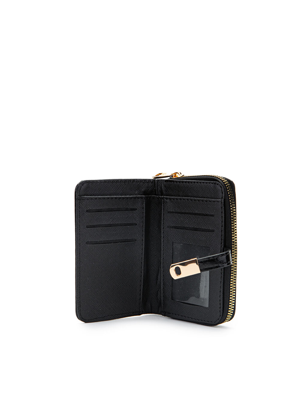 Rugan Suni Deri Kadın Cüzdan Siyah MN107-2