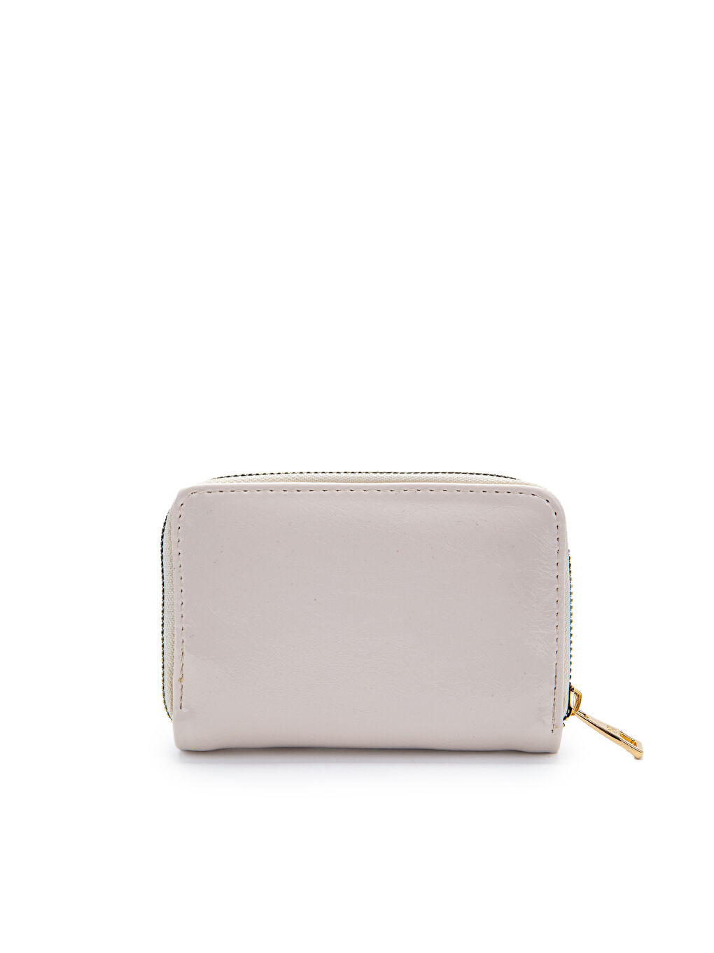 Ekru Rugan Suni Deri Kadın Cüzdan Krem MN107-1