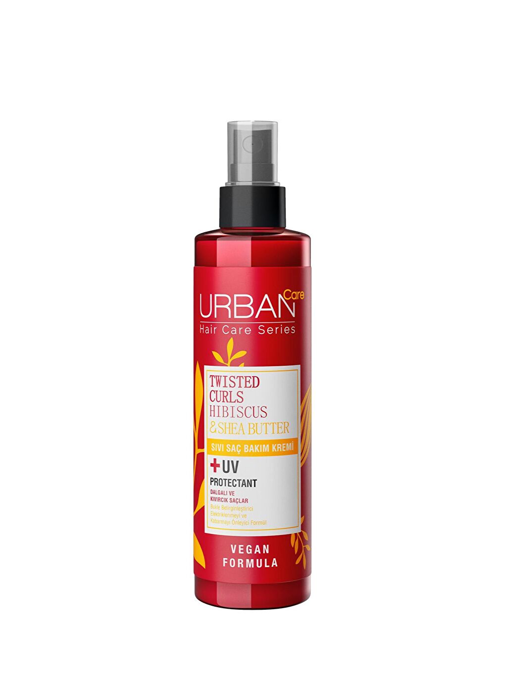 Urban Care Hibiscus&Shea Butter Kıvırcık ve Dalgalı Saçlara Özel Sıvı Saç Bakım Kremi-Vegan-200 ML - 1