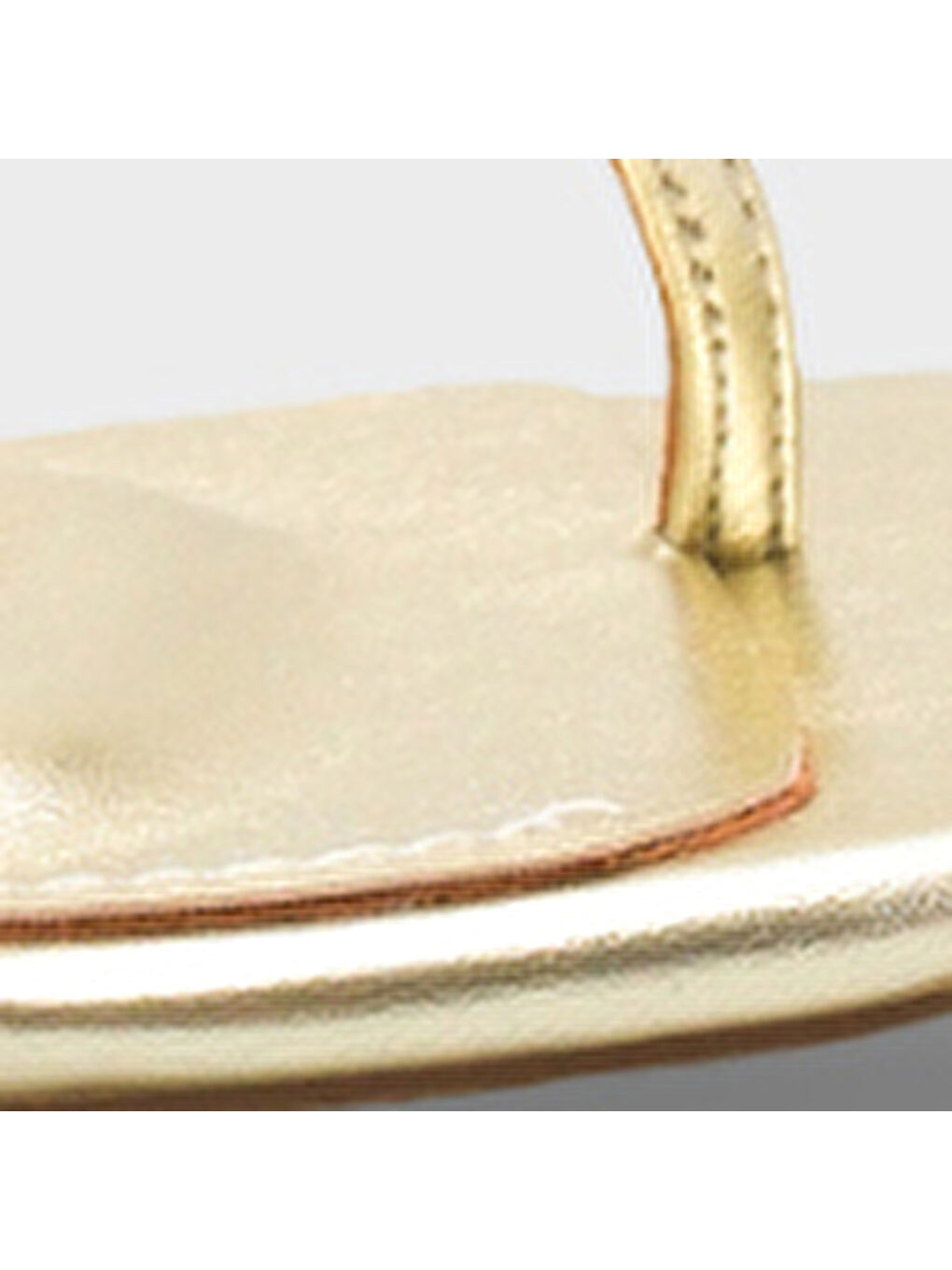 Sarı Corella Yuvarlak Burunlu Parmak Arası Orta Topuklu Kadın Ayakkabı-6