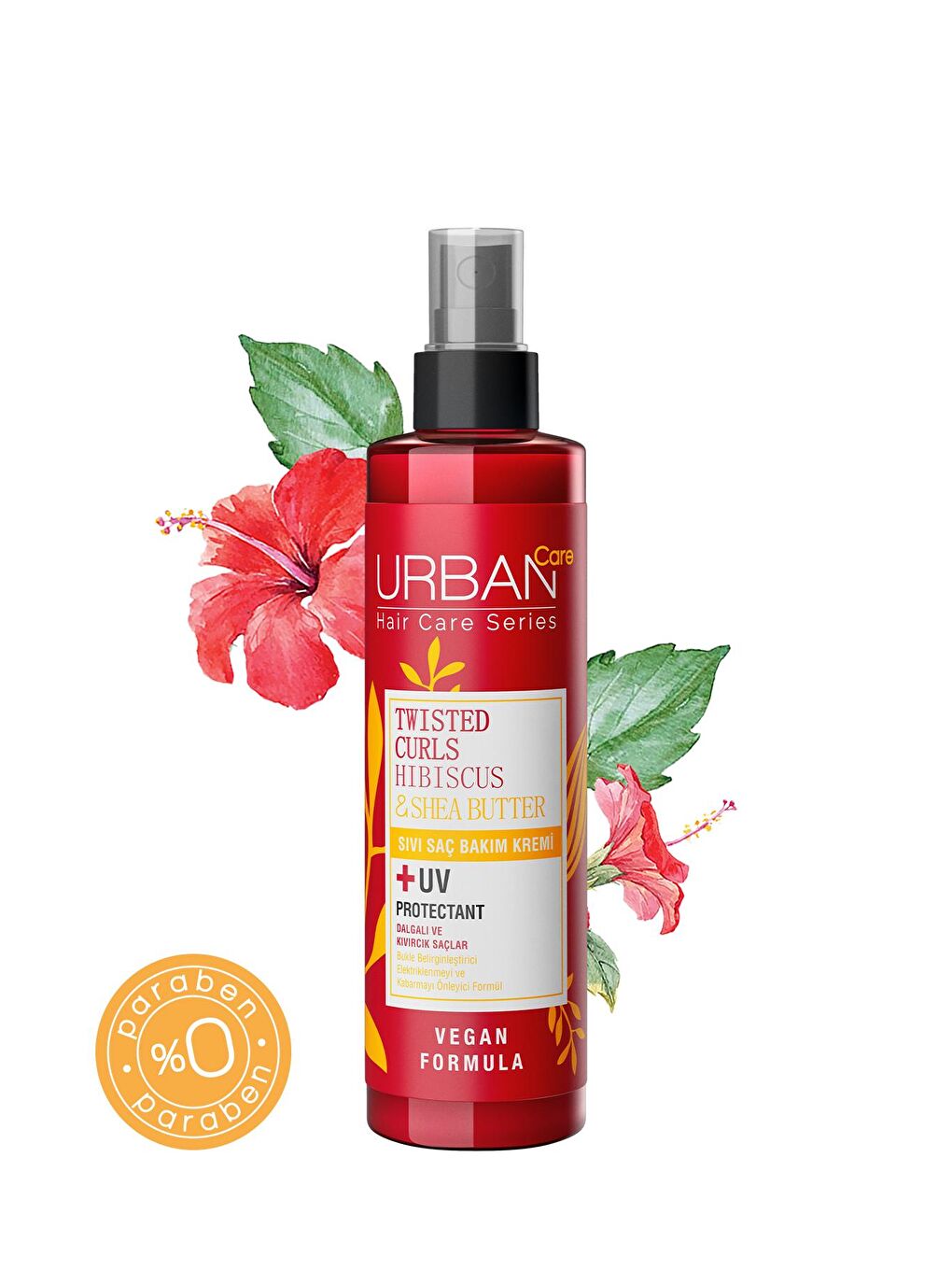 Urban Care Hibiscus&Shea Butter Kıvırcık ve Dalgalı Saçlara Özel Sıvı Saç Bakım Kremi-Vegan-200 ML - 2