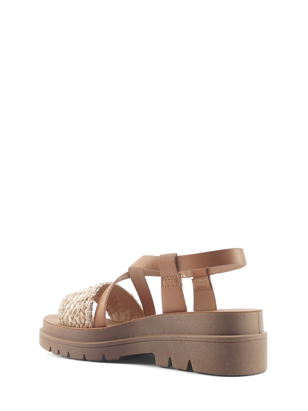 Kahverengi 325607.Z 5FX Taba Kadın Kalın Taban Sandalet-2