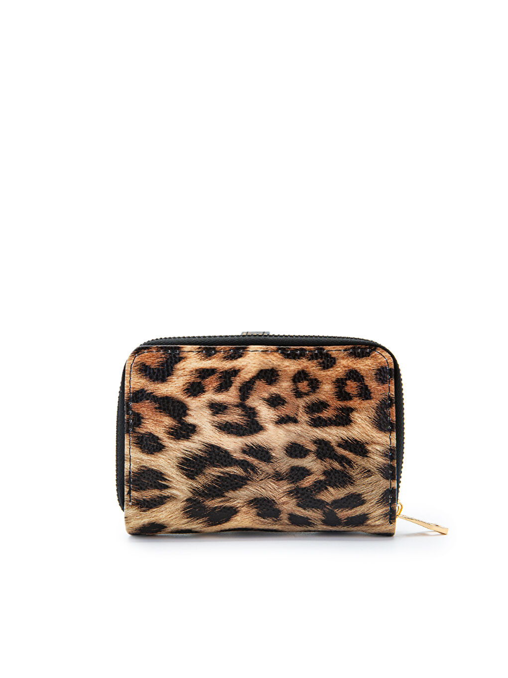 Kahverengi Rugan Suni Deri Kadın Cüzdan Leopar MN107-2