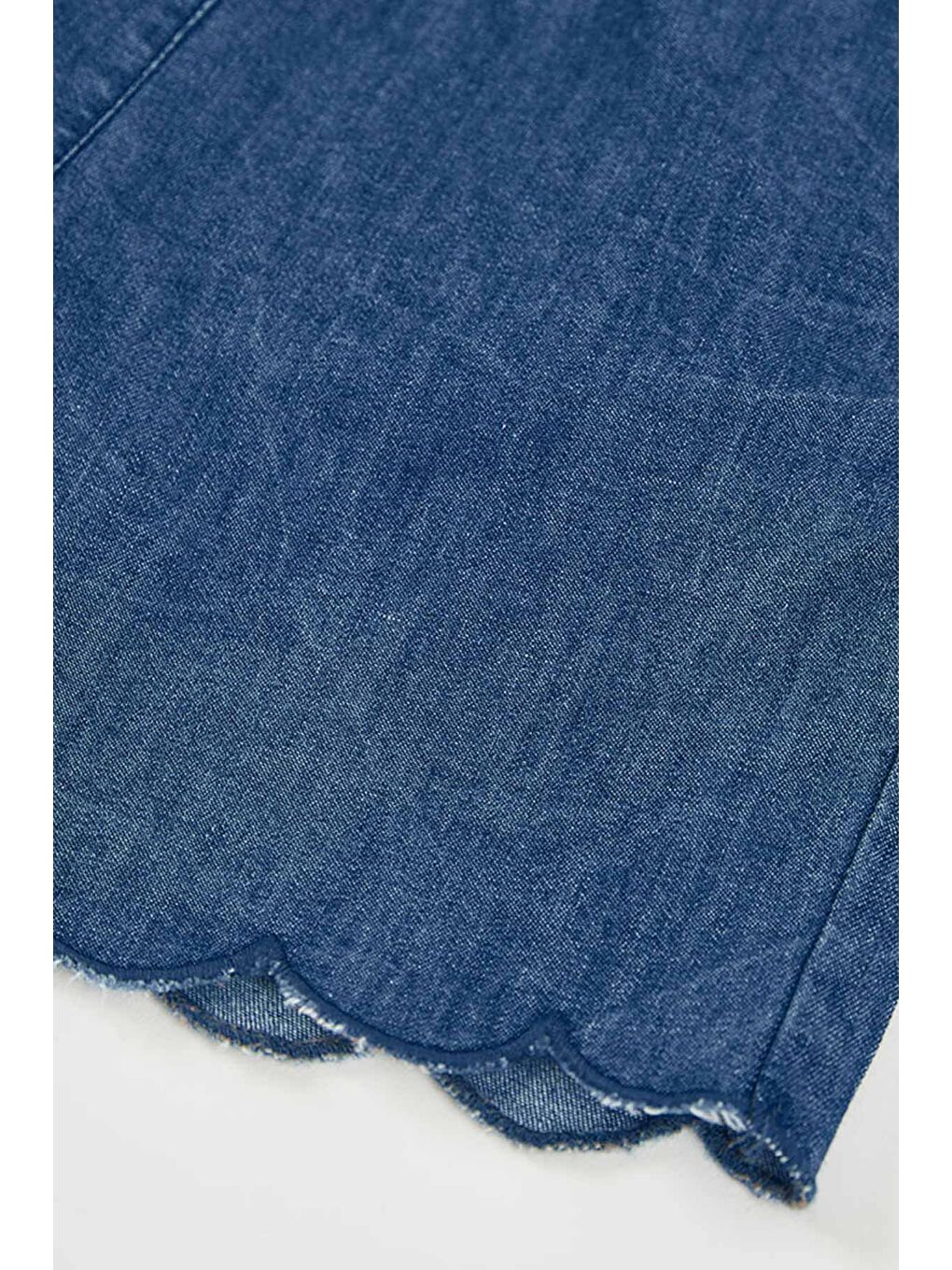 Beli Lastikli Denim Şort 2-6 Yaş Mavi-3