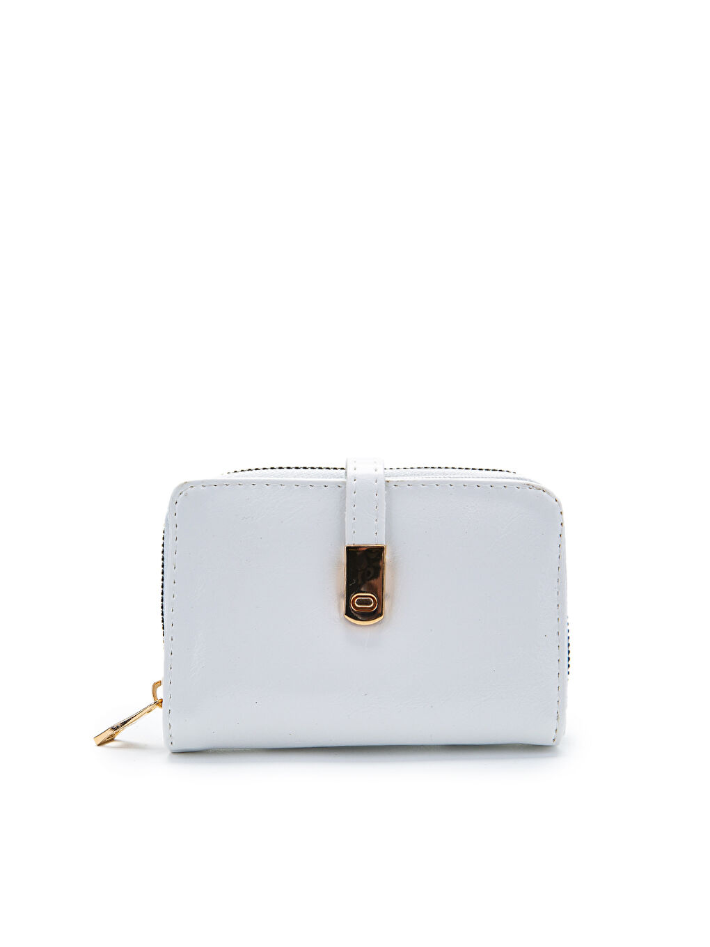 Rugan Suni Deri Kadın Cüzdan Beyaz MN107