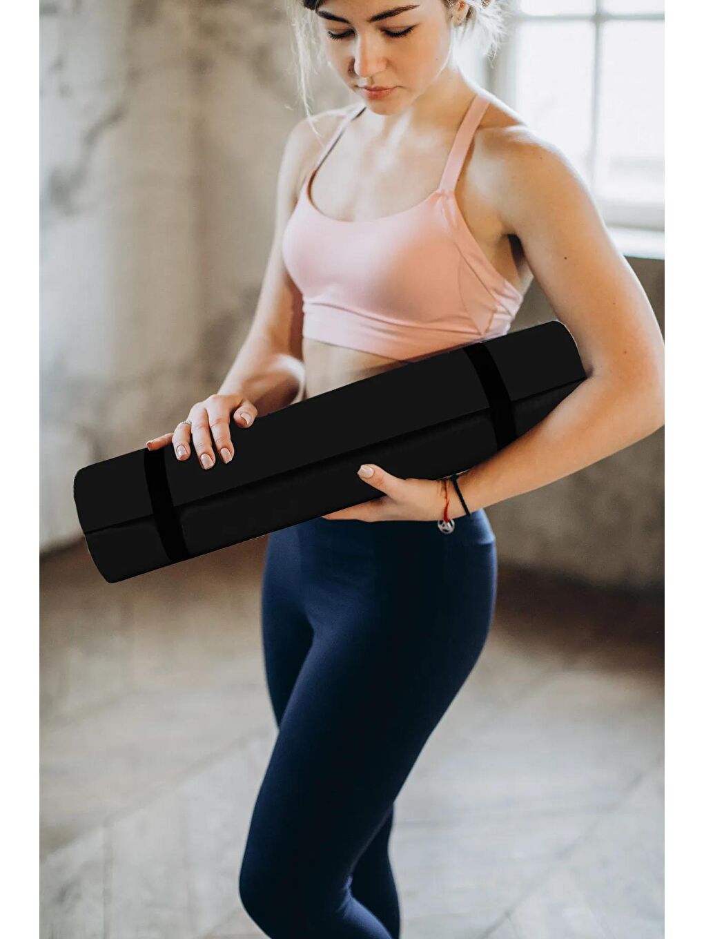 Black Deer Siyah Ultra Light Pilates Yoga Kamp Matı Egzersiz Minderi Kaymaz Taban 180x55 cm 10 mm - 4