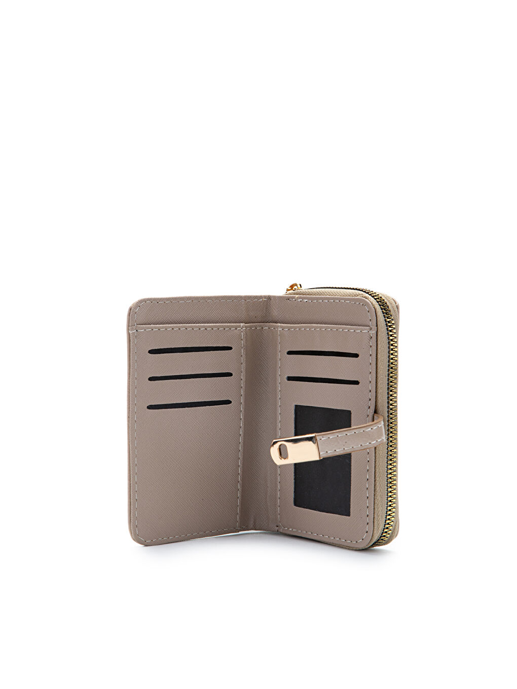 Bej Rugan Suni Deri Kadın Cüzdan Vizon MN107-1