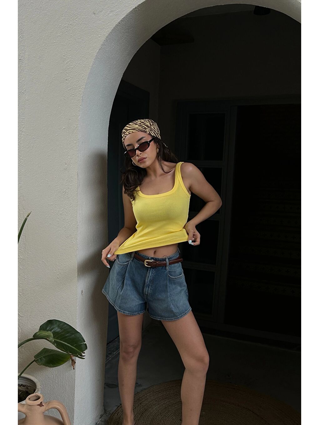 Kadın Sarı Basic Atlet 1017-0162-3