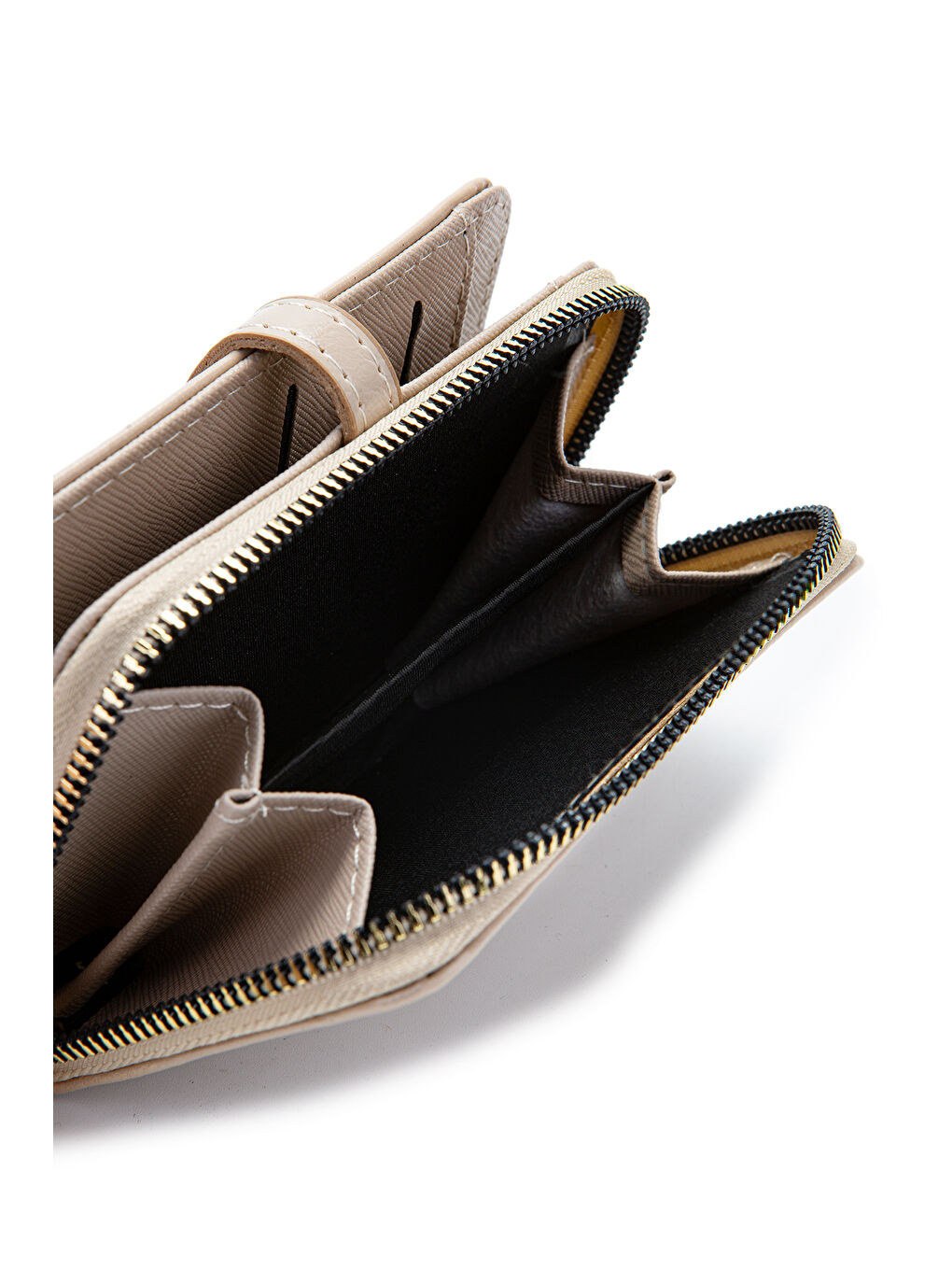 Bej Rugan Suni Deri Kadın Cüzdan Vizon MN107-3