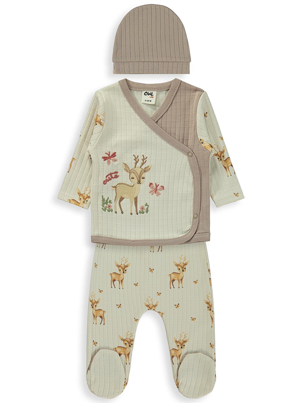Baby Ceylan Empirme 10 Lu Zıbın Setleri - Bej-1