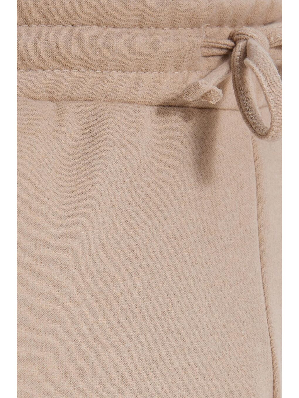Erkek Regular Fit Klasik Kesim Beli Bağcıklı Jogger Cepli Lastikli Paça Bej Eşofman Altı-5