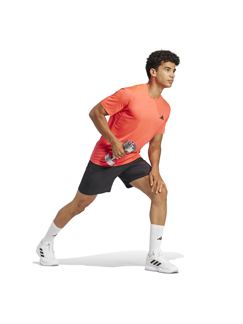 Training Essentials Base Erkek Kırmızı Yuvarlak Yaka Tişört-2