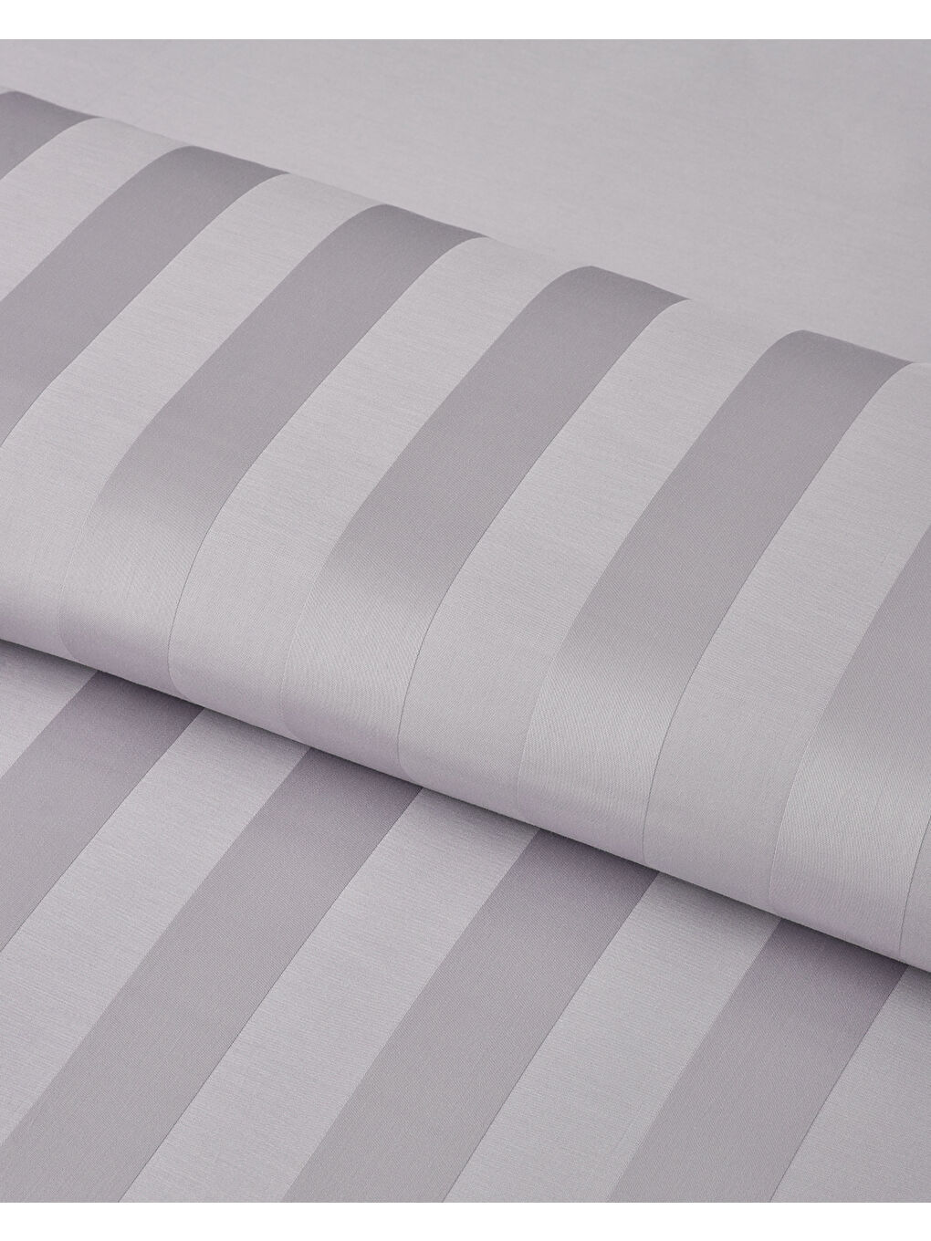 Lila Deluxe Çizgili Pamuk Saten Çift Kişilik Nevresim Takımı 200x220 cm Açık Leylak-2