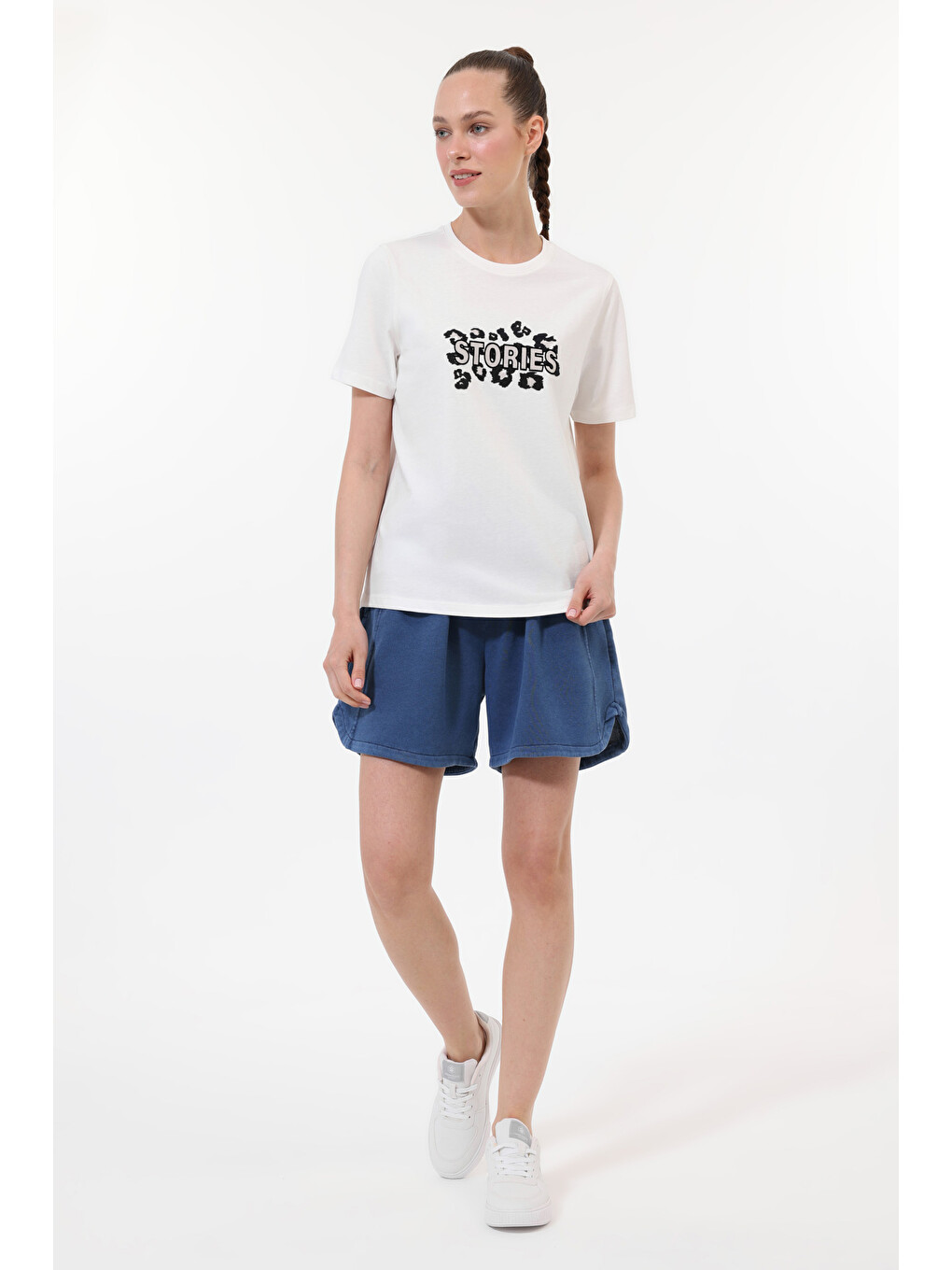 Bej WL 11POWER Ekru Kadın Kısa Kol T-Shirt-2