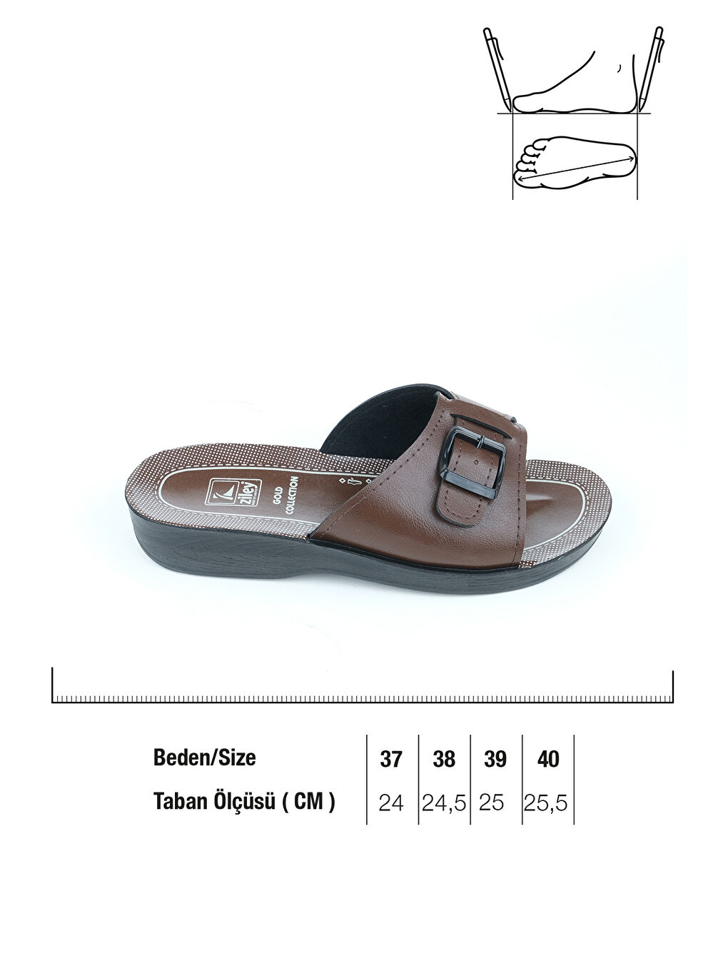 Kahverengi Yazlık Kadın Tek Toka Ayarlanabilir Günlük Terlik-2