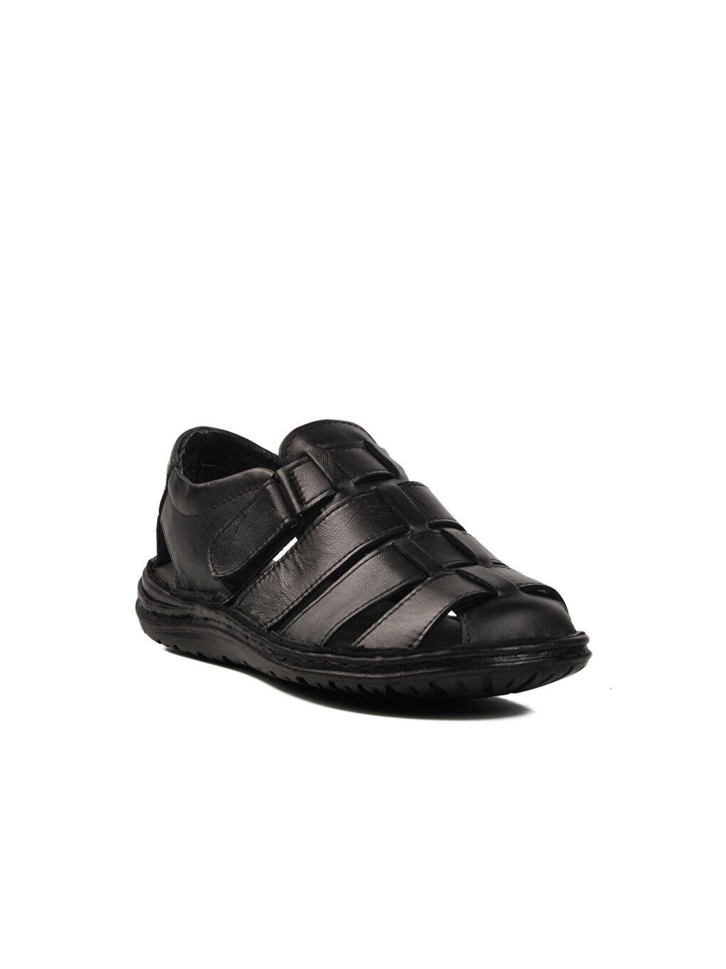 Siyah Cırtlı Erkek Sandalet 476424 M-2