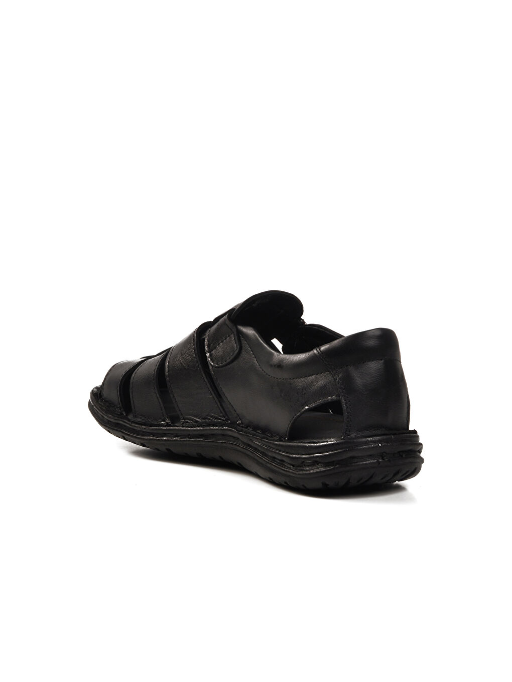 Siyah Cırtlı Erkek Sandalet 476424 M-3