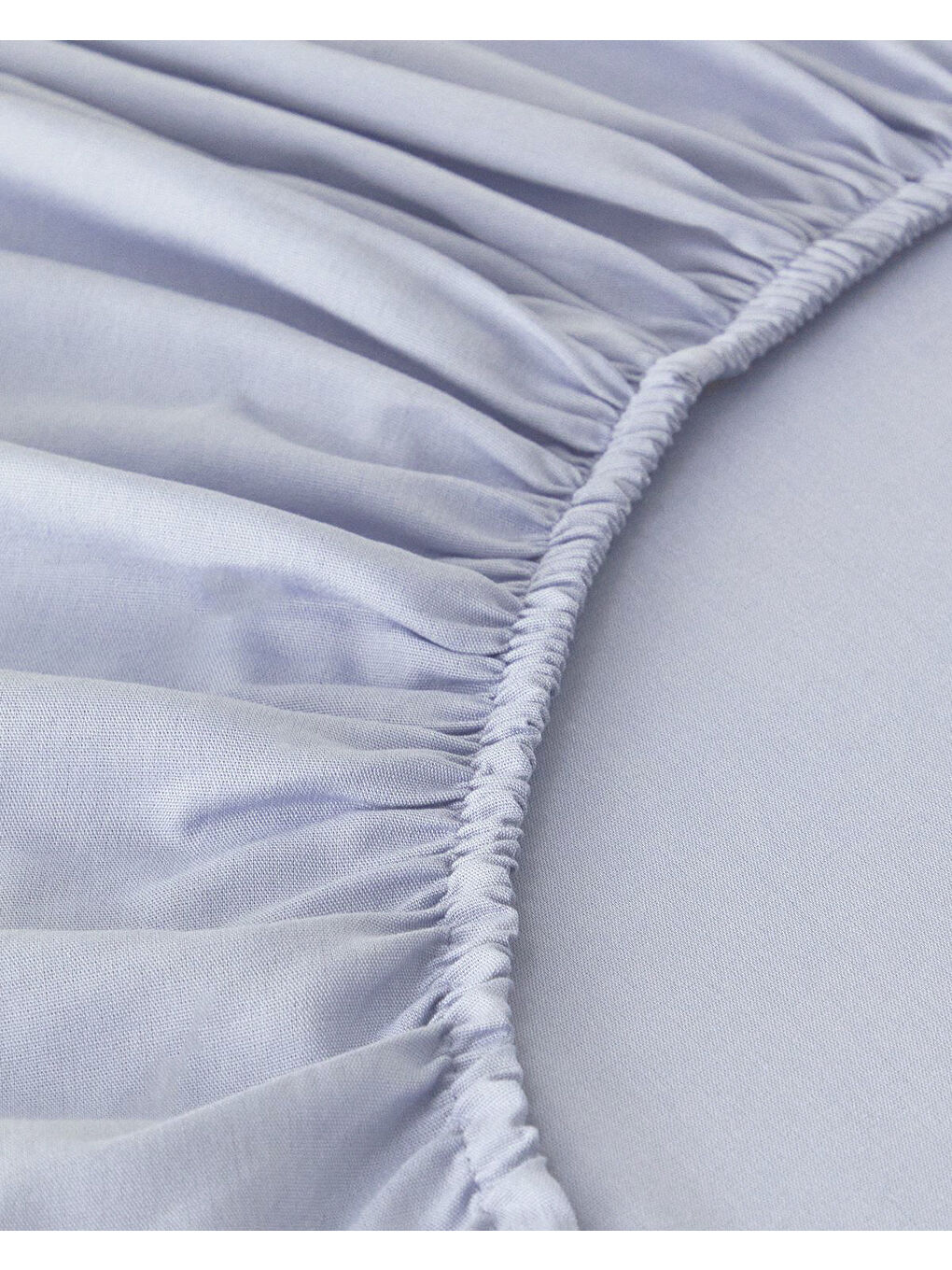 Plain Pamuk King Size Lastikli Çarşaf Tkm 180x200 cm Ortanca Mavi-3