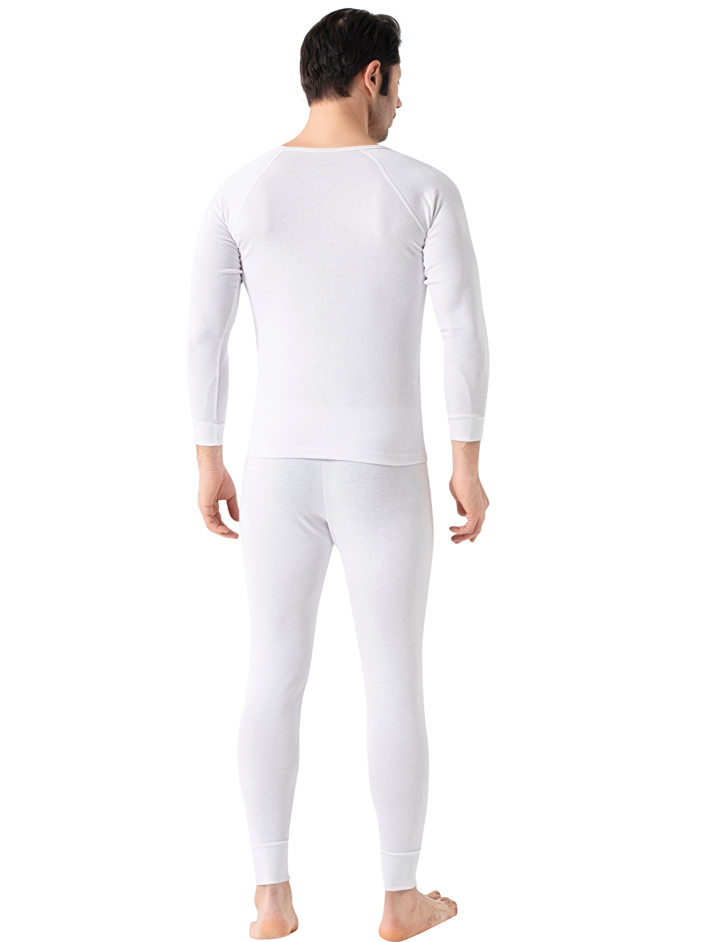 Erkek Uzun Kollu Termal İçlik Takım Beyaz  8190-1