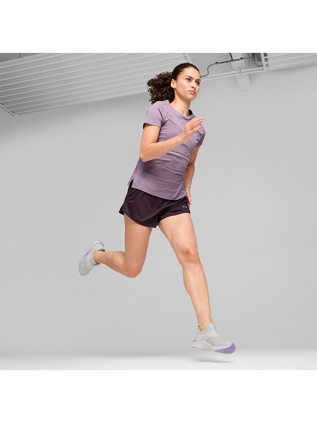 Run Favorites Velocity Kadın Mor Tişört-2