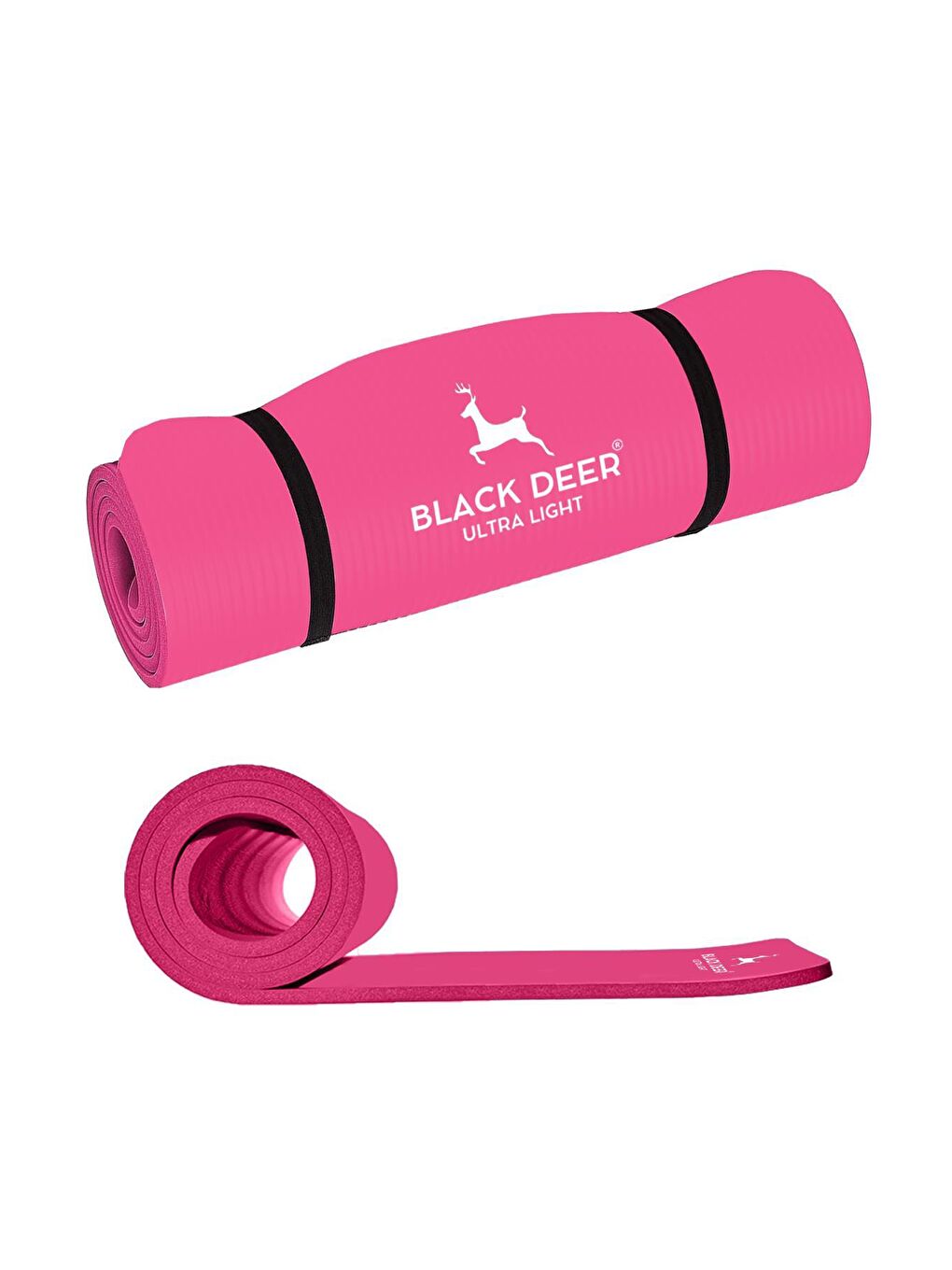 Black Deer Pembe Ultra Light Pilates Yoga Kamp Matı Egzersiz Minderi Kaymaz Taban 180x55 cm 10 mm