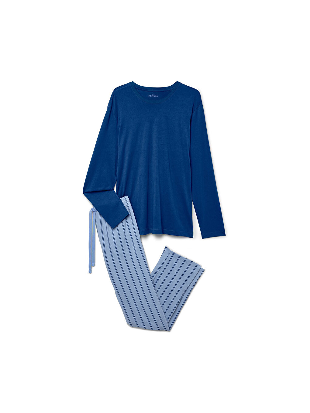 Erkek Pijama Takımı, Mavi/Çizgili-2