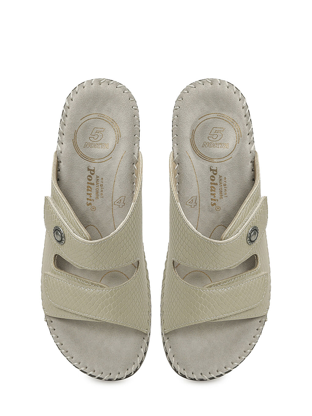 Bej 105801.Z6FX Altın Kadın Terlik-3