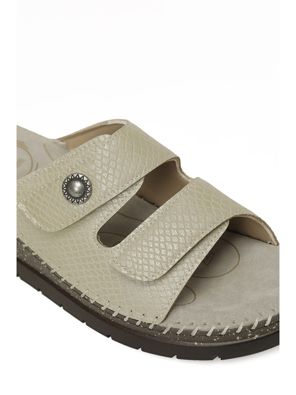 Bej 105801.Z6FX Altın Kadın Terlik-6