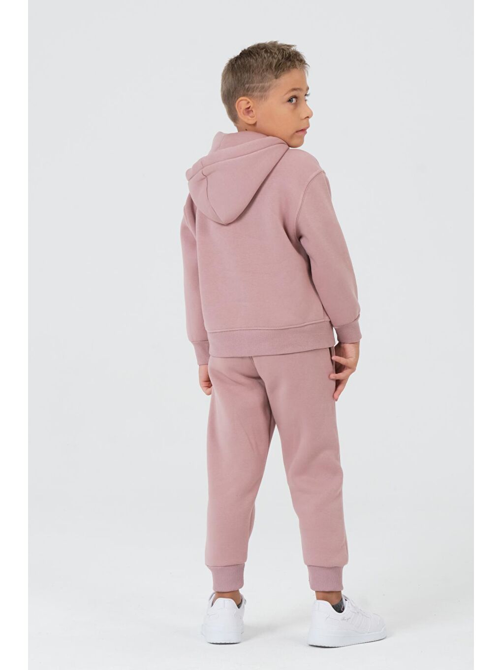 Pembe Erkek Çocuk Kapüşonlu Eşofman Takımı-7