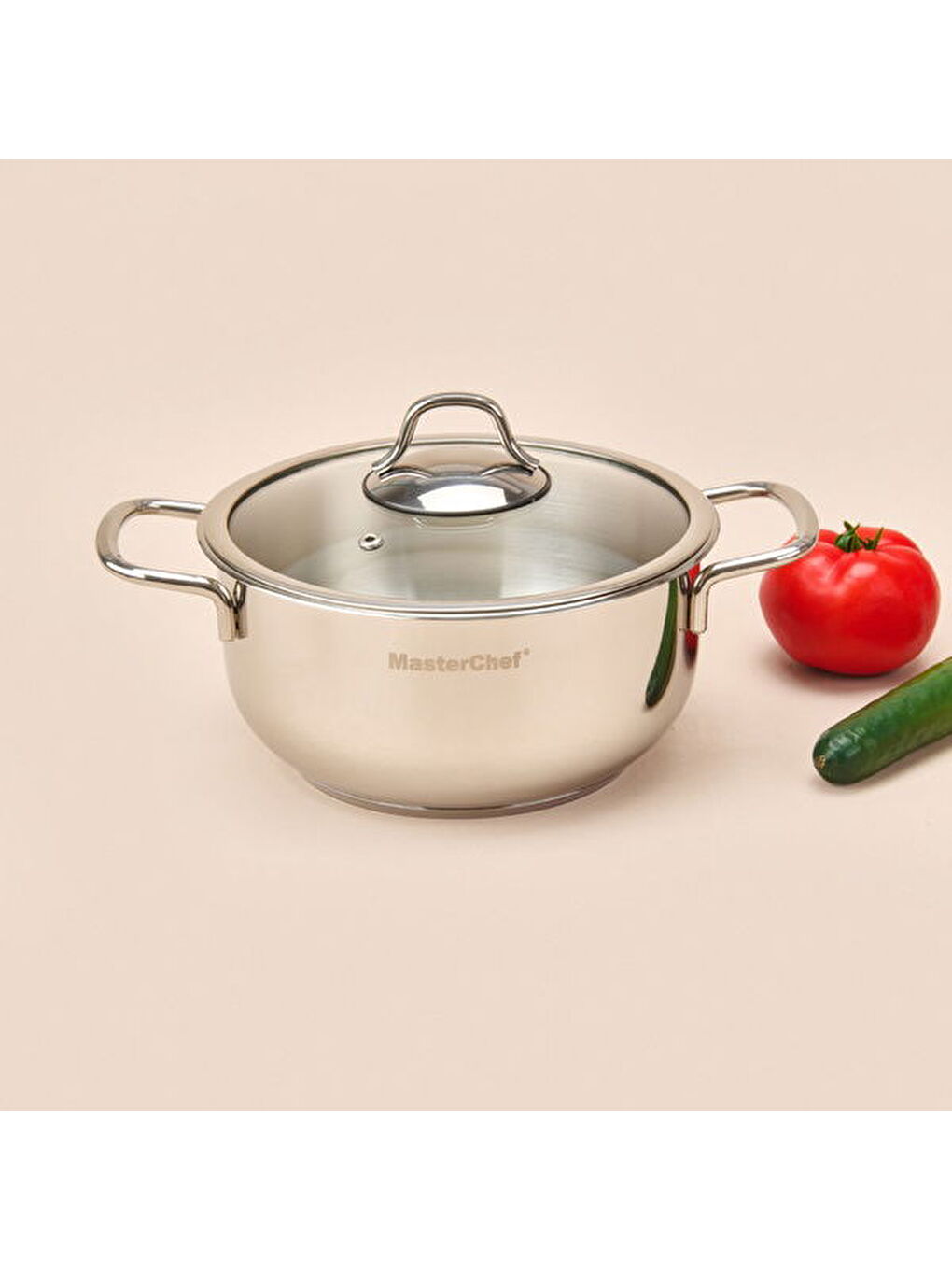 Paslanmaz Çelik Tencere - Gri - 20 cm-1