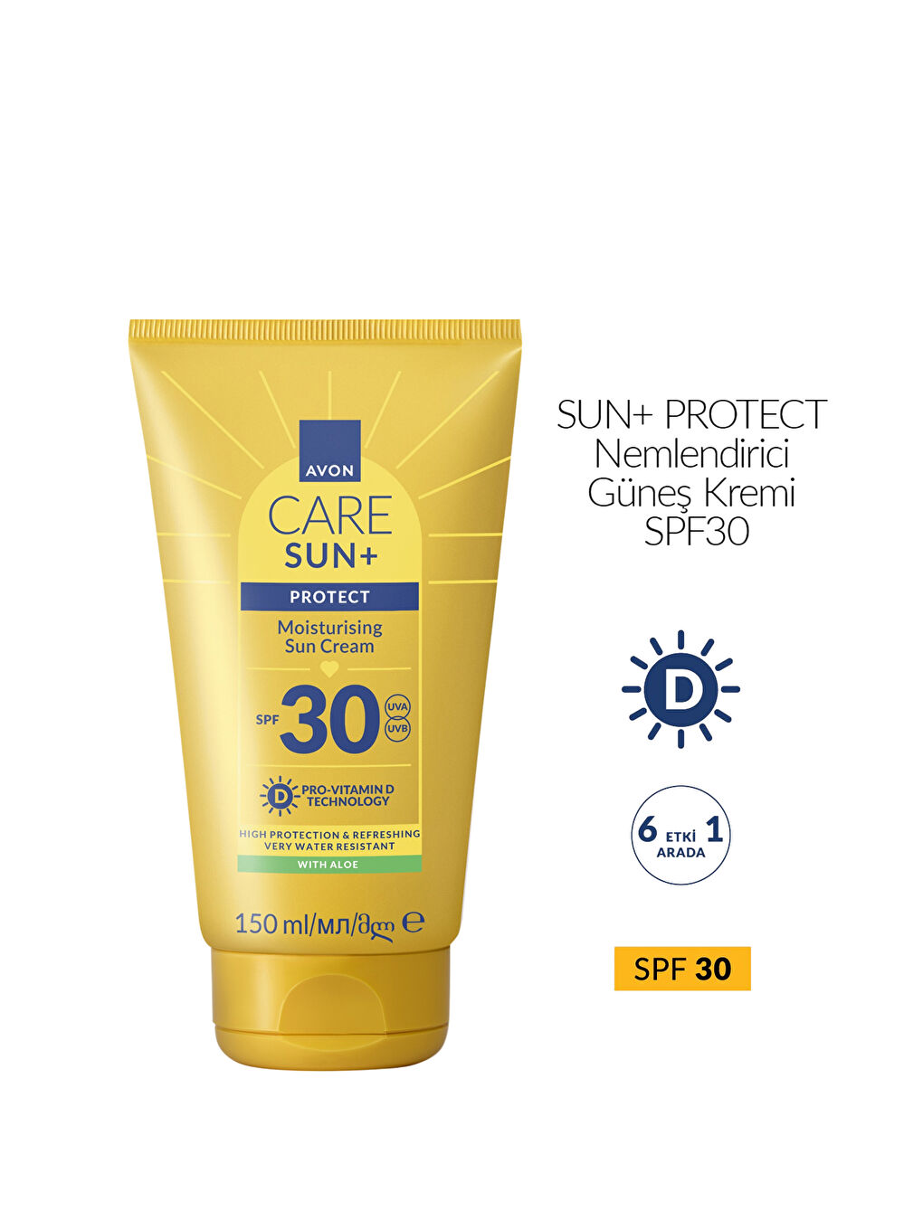 SUN+ PROTECT Nemlendirici Güneş Kremi SPF30 150ml-1