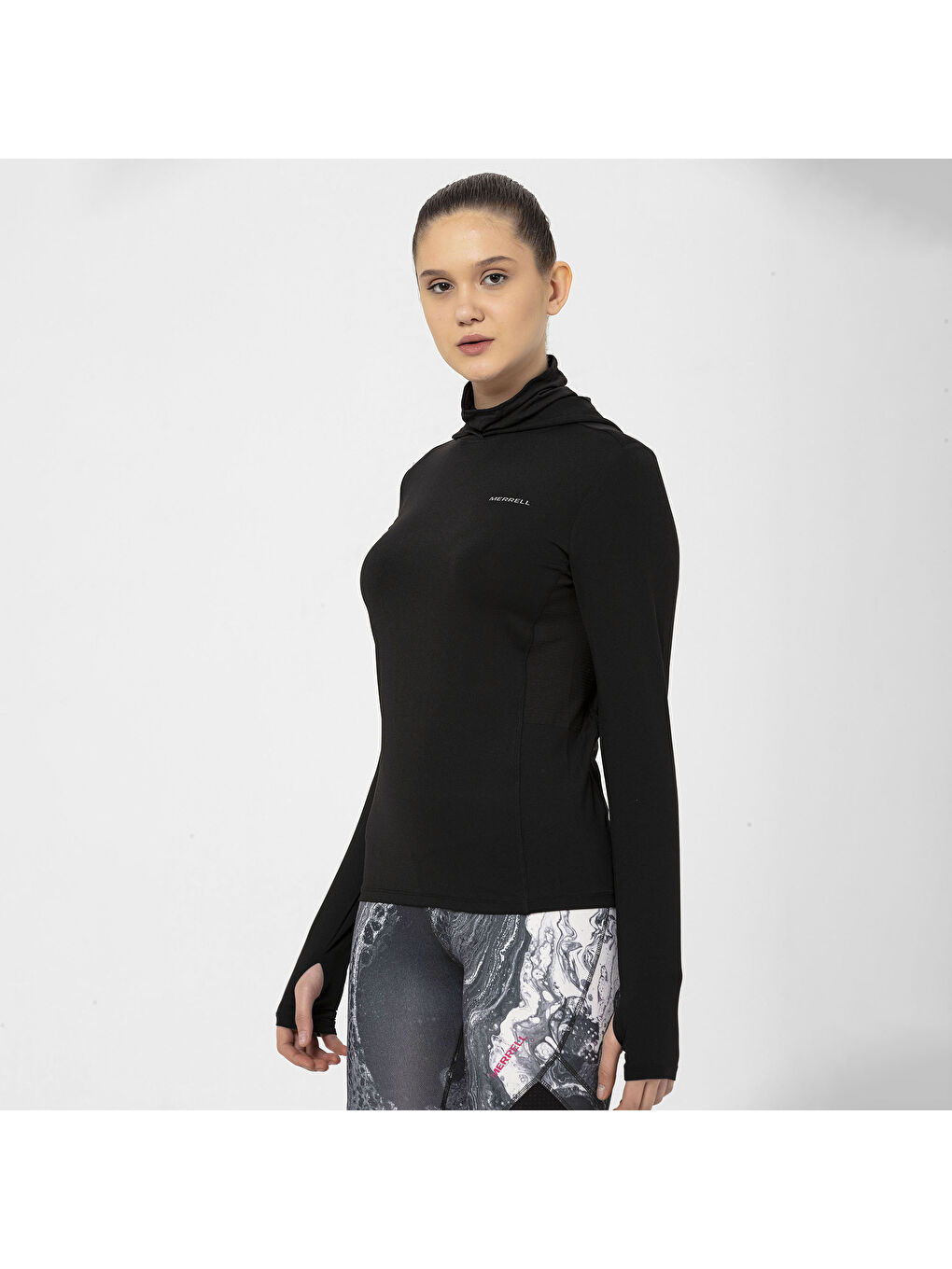 Total Kadın Siyah Tişört-3