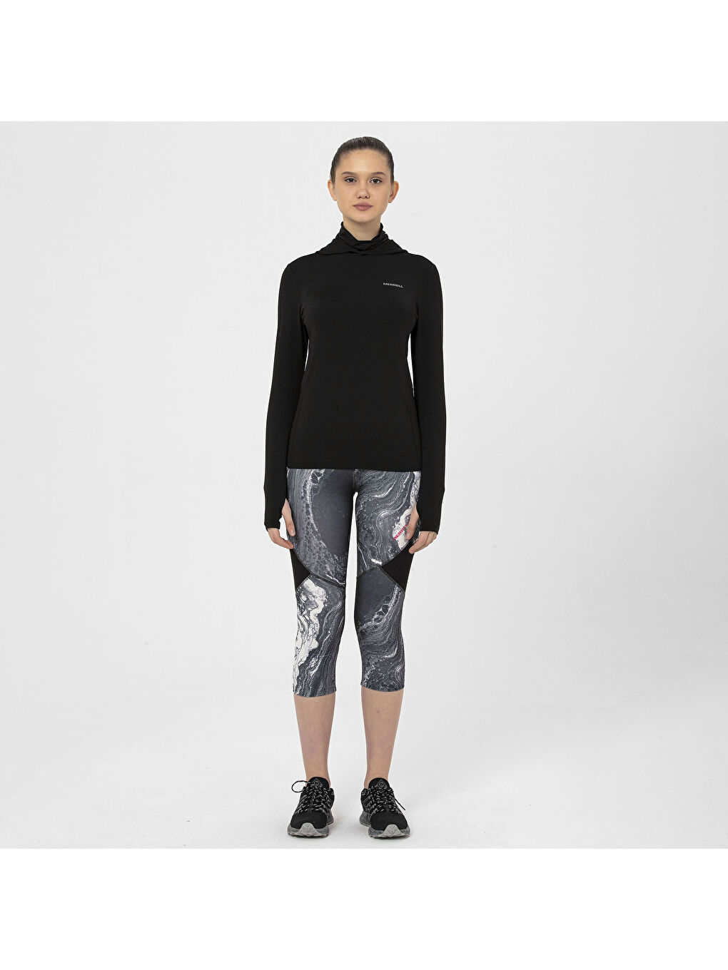 Total Kadın Siyah Tişört-4