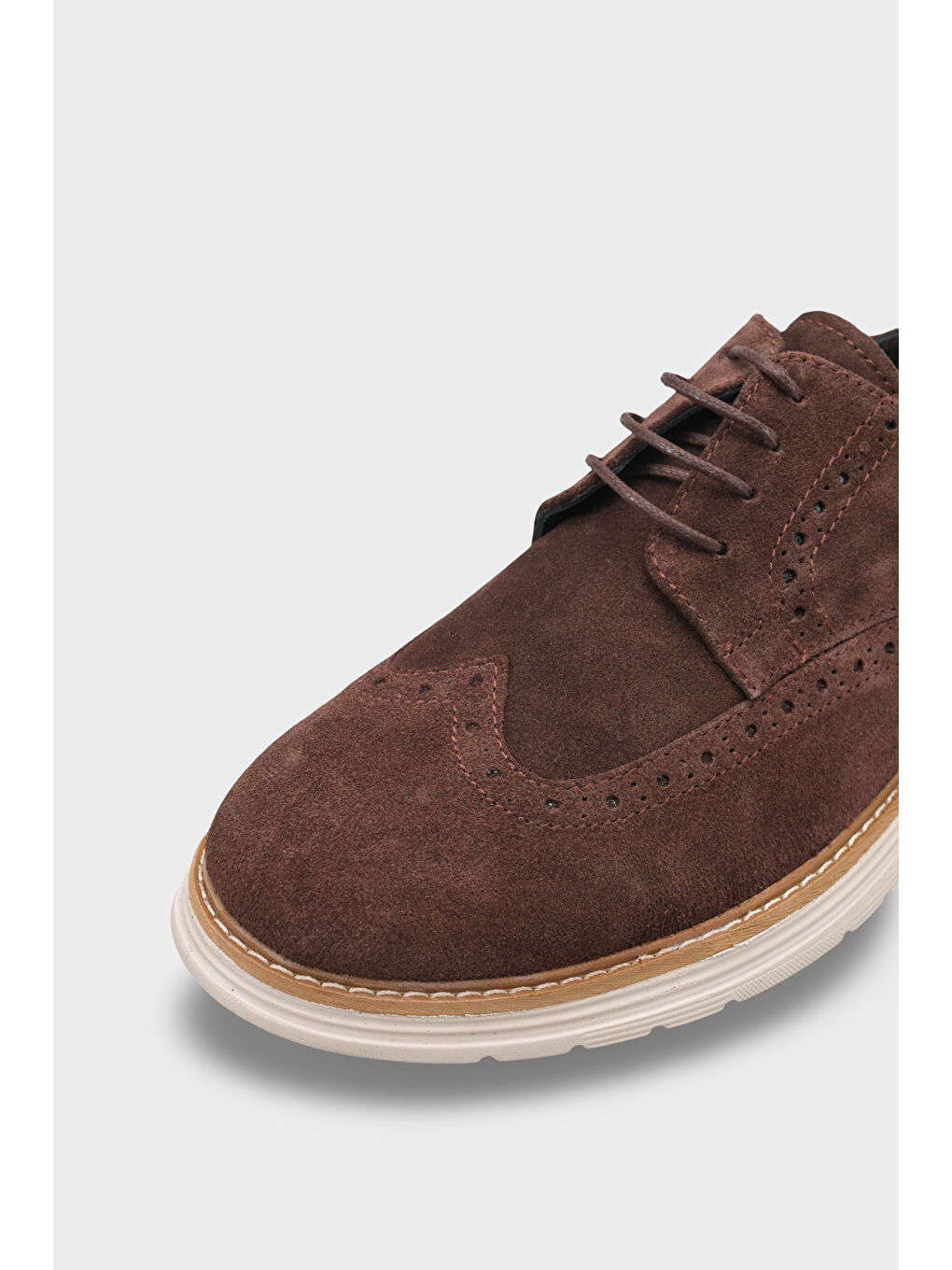 Kahverengi Joachim Hakiki Deri Süet Bağcıklı İçi Hakiki Deri Astarlı Erkek Loafer Ayakkabı-3